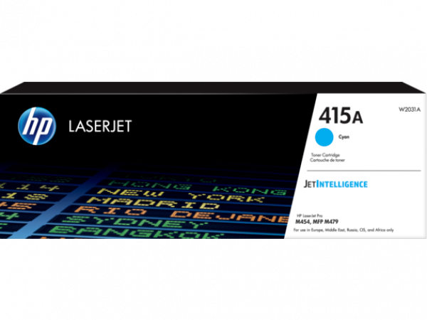 Оригинальный лазерный картридж HP W2031A LaserJet 415A, голубой, 2100 стр.