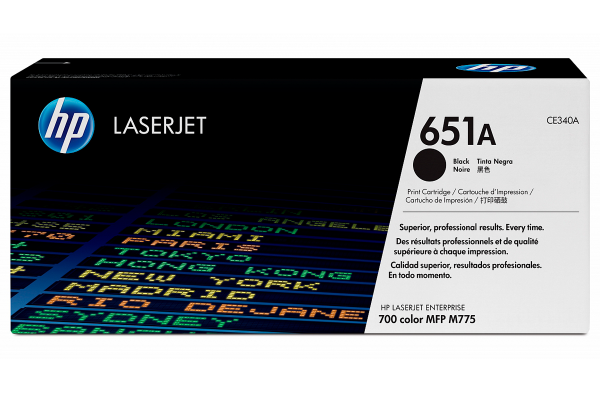 Черный картридж с тонером HP 651A, 13 500 (ч/б) страниц для Color LaserJet, CE340A