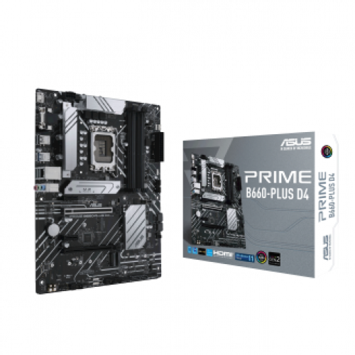 Сист. плата ASUS PRIME B660-PLUS D4, B660, 1700, 4xDIMM DDR4, 2xPCI-E x16, M.2, 4xSATA, HDMI, DP,2,5Gb Ethernet,BOX