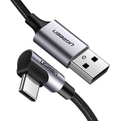 Кабель UGREEN US284 Angled USB AM to USB Type C Cable Angled 1m