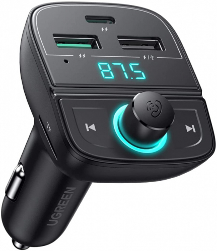 Автомобильное ЗУ Ugreen CD229 FMamp;Bluetooth Transmitteramp;Car Charger + TF Slot, 80910