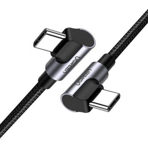 Кабель UGREEN US323 Angled USB-C Cable Aluminum Case with Braided 1m (Black) Кабель UGREEN US323 Angled USB-C Cable Aluminum Case with Braided 1m (Black)