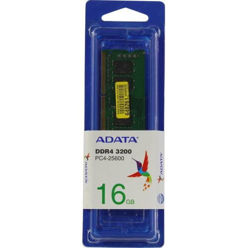 ОЗУ для ноутбука ADATA 16Gb/3200MHz DDR4 SO-DIMM, CL22, 1.2v, AD4S320016G22-SGN