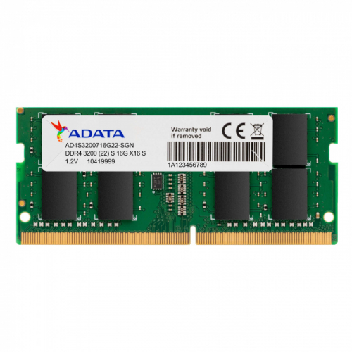 ОЗУ для ноутбука ADATA 16Gb/3200MHz DDR4 SO-DIMM, CL22, 1.2v, AD4S320016G22-RGN