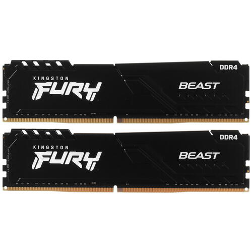 ОЗУ Kingston FURY Beast RGB 32Gb(16Gb*2)/3600 DDR4 DIMM, CL18, KF436C18BBK2/32