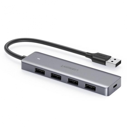 HUB UGREEN CM219 4-Port USB 3.0 Hub + Powered by Micro USB, Metal Plated Shell, Ultra Slim HUB UGREEN CM219 4-Port USB 3.0 Hub + Powered by Micro USB, Metal Plated Shell, Ultra Slim