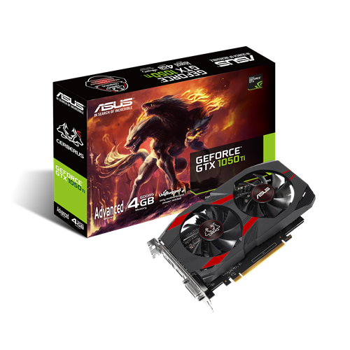 ASUS CERBERUS GTX 1050 Ti CERBERUS GTX1050TI A4G Dual fan 4Gb 128bit GDDR5 DVI D HDMI DP BOX vstrade.kz