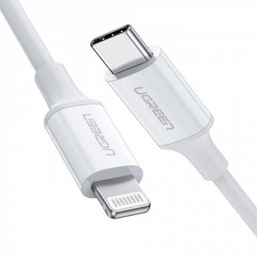 Кабель Ugreen US171 Lightning To Type-C 2.0 Male Cable White 1.5M, 60748 Кабель Ugreen US171 Lightning To Type-C 2.0 Male Cable White 1.5M, 60748