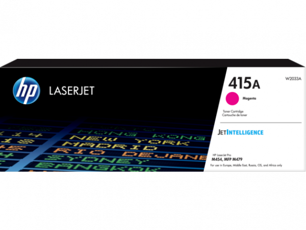 Оригинальный лазерный картридж HP W2033A LaserJet 415A, пурпурный, 2100 стр.