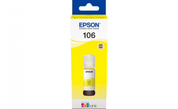 Контейнер с желтыми чернилами Epson C13T00R440 106 EcoTank YE Ink Bottle
