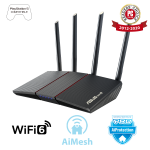 Двухдиапазонный маршрутизатор ASUS RT-AX55, Wi-Fi 802.11ax (AX1800), MU-MIMO, OFDMA, AiProtection Classic, AiMesh Двухдиапазонный маршрутизатор ASUS RT-AX55, Wi-Fi 802.11ax (AX1800), MU-MIMO, OFDMA, AiProtection Classic, AiMesh