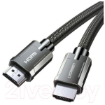 Кабель Ugreen HD135 8K HDMI M/M Round Cable with Braided, 1m, Gray, 70319