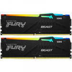 ОЗУ Kingston Fury Beast RGB,  DIMM DDR5, 64 Gb (32GB x2), 6000 МГц, CL36, 1.35 В, KF560C40BBAK2-64
