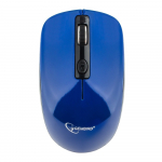 Мышь беспроводная Gembird MUSW-400-B, 2.4ГГц, синий, бесшумный клик, 3 кнопки, 1600 DPI, батарейки, блистер