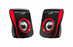 Колонки Genius SP-Q180 Red, 6W (3W x 2), USB питание, 20Hz-20KHz, 1,2 м, 3.5мм 31730026401