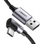 Кабель UGREEN US284 Angled USB AM to USB Type C Cable Angled 0.5m Кабель UGREEN US284 Angled USB AM to USB Type C Cable Angled 0.5m