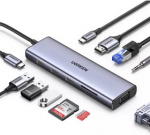 Конвертер Ugreen CM498 USB-C в 3 * USB 3.0 A/HDMI/VGA/RJ45/SD/TF/AUX3.5mm/PD/15601