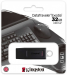 USB- Flash Kingston DTXM/32GB, USB 3.2 Gen 1, черный пластик