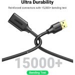 Кабель удлинитель Ugreen US129 USB-A Male to USB-A Female Extension Cable 5М 90722