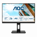 Монитор AOC U27P2CA IPS,27",16:9 UHD(3840x2160x60 Hz),350cd/m2,1000:1,50M:1,178/178,4ms,Sp2W,DP,2xHDMI,USB-C,Black