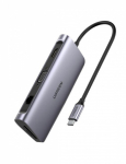 Конвертер Ugreen CM179 USB-C To 3*USB 3.0 A+HDMI+VGA+RJ45 Gigabit+SD/TF+PD Converter, 40873