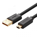 Кабель Ugreen US132 USB 2.0 A Male to Mini 5 Pin Male Cable 1.5m Black 10385