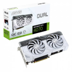 Видеокарта ASUS DUAL-RTX4070S-O12G-WHITE, 12Gb GDDR6X, 192Bit Interface, 7168 Cuda Cores, HDMI, DP, WHITE, BOX