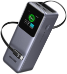 Пауэрбанк UGREEN PB726 55987B 20000mAh 165W 2C1A Power Bank with Retractable Cable