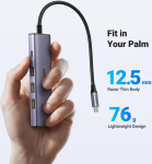 Конвертер Ugreen CM511 USB-C To HDMI+3*USB 3.0 A+PD  15596