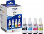 Экономичный набор из четырех контейнеров с чернилами, серия 664 Epson C13T66464A 664 EcoTank 4-colour multipack