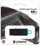 USB- Flash Kingston DTXM/64GB, USB 3.2 Gen 1, черный пластик