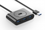 HUB UGREEN CR113 USB 3.0 Hub  0.5m (Black). 20290