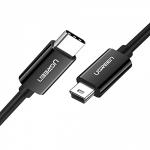 Кабель UGREEN US242 USB-C Male to Mini USB Male Nickle Plated ABS Case 2m (Black) 70873