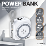 Пауэрбанк Сhoetech Power Bank B697C-WHSL 10000mAh LED display for Mobile and Apple watch