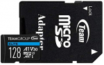 Карта памяти Team Group Elite MicroSDHC/SDXC 128GB U3 TEAUSDX128GIV30A103, 90MB/sec; Write: 45MB/sec + SD Adapter