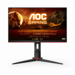 Монитор AOC 24G2U IPS,23,8";,16:9 FHD(1920x1080x144 Hz),250cd/m2,1000:1,20M:1,178/178,4ms,VGA,DP,HDMI,Black