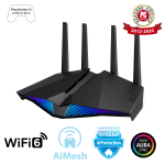 Двухдиапазонный игровой маршрутизатор ASUS RT-AX82U, AX5400, Wi-Fi 6 (802.11ax), Aura, AiMesh, Gear Accelerator Двухдиапазонный игровой маршрутизатор ASUS RT-AX82U, AX5400, Wi-Fi 6 (802.11ax), Aura, AiMesh, Gear Accelerator