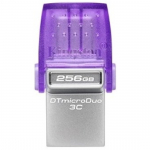 USB Flash Kingston 256 GB, DataTraveler MicroDuo 3C, USB 3.2, Type-C, Violet, DTDUO3CG3/256GB