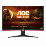 Монитор AOC C27G2ZE VA,27",1500R,16:9 FHD(1920x1080x240 Hz),300cd/m2,3000:1,80M:1,178/178,1ms,DP,2xHDMI,Black