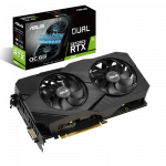 Видеокарта ASUS DUAL RTX 2060, DUAL-RTX2060-O6G-EVO, Dual fan, 6Gb/192bit GDDR6, 2xHDMI, DP, DVI, BOX