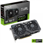 Видеокарта ASUS Dual GeForce RTX 4060 Ti OC, 16 Gb GDDR6/128bit, 4352 CUDA Core, PCI E 4.0, HDMI, DisplayPort