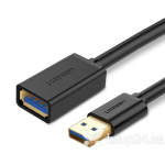 Кабель UGREEN US129 USB 3.0 Extension Male Cable 1.5m (Black), 30126