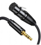 Аудиокабель UGREEN AV182 3.5mm Three-Pole Male to XLR Female Audio Cable, 2m, 20244