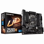 Сист. плата Gigabyte Z590M, Z590, 1200, 4xDIMM DDR4, 2xPCI-E x16, PCI-Ex1, M.2, 6xSATA, HDMI, DP, DVI-D, BOX