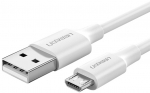 Кабель Ugreen US289 Micro USB Male To USB 2.0 A  Male Cable 1M (White), 60141