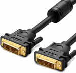 Кабель Ugreen DV101 DVI (24+1) Male to Male Cable Gold Plated 3m (Black) 11607