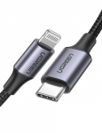 Кабель Ugreen US304 Lightning To Type-C 2.0 Male Cable 1M, 60759 Кабель Ugreen US304 Lightning To Type-C 2.0 Male Cable 1M, 60759