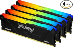 ОЗУ Kingston FURY Beast RGB 128Гб (32x4, )DIMM DDR4, 3200MT/s, CL18, 1.35В, KF432C16BB2AK4/128