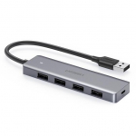HUB UGREEN CM219 4-Port USB 3.0 Hub + Powered by Micro USB, Metal Plated Shell, Ultra Slim
