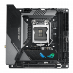 Сист. плата ASUS ROG STRIX Z490-I GAMING, Z490, 1200, 2xDIMM DDR4, PCI-E x16, 4xSATA, DP, HDMI, ITX, BOX Сист. плата ASUS ROG STRIX Z490-I GAMING, Z490, 1200, 2xDIMM DDR4, PCI-E x16, 4xSATA, DP, HDMI, ITX, BOX